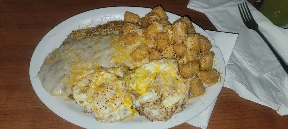 Chicken Fried Steak and Tots